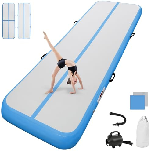 airtrack matte mit elektrischer Luftpumpe 10CM/20CM hoch 2M/3/4M/5M/6M Tumbling Matten Aufblasbare turnmatte Matte gymnastikmatte Yogamatte Camping Trainingsmatte