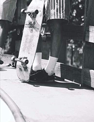 Skater Trainingsbuch: für alle Skateboarder ♦ über 100 Seiten Vorlagen für deine Trainingstage und Tricks ♦ großzügiges A4+ Format ♦ Motiv: Retro Skater