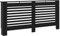 vidaXL Cubierta para Radiador, Armario de Pared para Calentador, Estante para Libros Adornos, Mueble Tapa de Calefacción de Salón, MDF Negro
