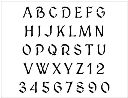 SIMPLY MEDIEVAL Alphabet Stencil 1 Inch Renaissance Font Set Letters Sheet S586