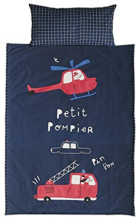 VERTBAUDET Kinder Schlafsack MINILI Feuerwehr Marine ONE Size