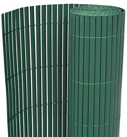 Gartenzaun Sichtschutzmatte Doppelseitig PVC Sichtschutzzaun Sichtschutz UV- und Witterungsbeständig für Zaun Balkon Windschutz, PVC 90x500 cm Grün