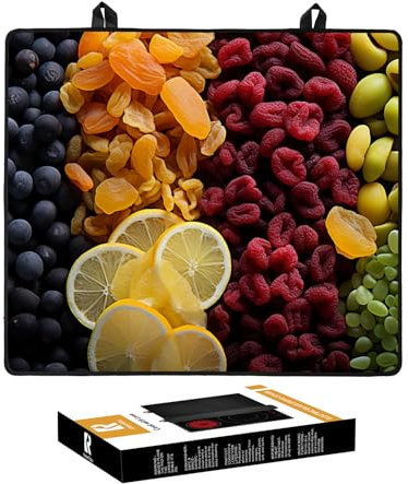 KitchenRaku Hob Cover, Electric, Ceramic, Induction & Glass Hob Covers, Scratch Protection for Electric Cookers (Fruit Patchwork, 61x53cm)