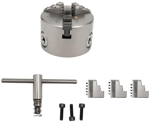 Mandrin à Centrage Automatique à 3 Mâchoires 80mm/125 mm Mandrin à 3 mors Mandrin de précision Mandrin de tour Mandrin à trois mors pour perceuses (80mm)