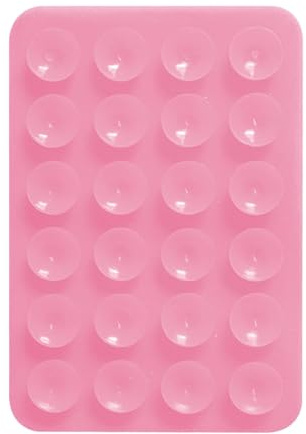 Octobuddy - Custodia per telefono con ventosa in silicone, regolabile, quadrata, per doccia, custodia adesiva a ventosa per telefono, sicura per toletta, bagno