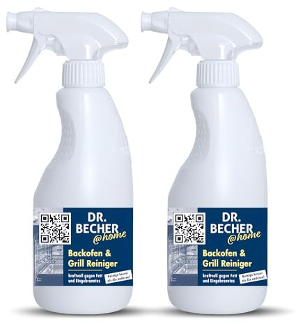 DR.BECHER @home Backofen & Grill Reiniger, Stark haftender Schaum für schnelle und gründliche Reinigung von hartnäckigen Verkrustungen, eingebrannten