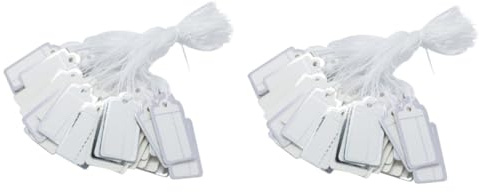 HAPINARY 1000stücke Schmuck Preisschilder Papier Etiketten Mit Silberrand Hängende Tags Für Schmuckgeschäft Für Armbänder Ohrringe Ringe Und Halsketten
