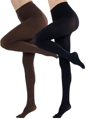 CozyWow 80D Opaque Tights for Women Coloured Pantyhose | Run-Resistant Womens Tights Comfortable Women's Classic Solid Pantyhose Soft & Elastic High Waist Stockings with 20+ Colors