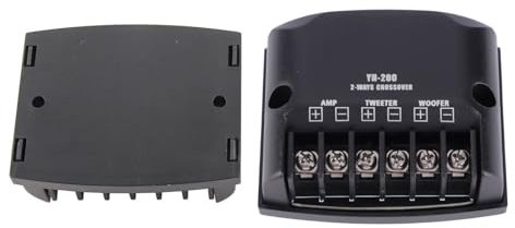 2-Wege-Frequenzweiche, Crossover-Car-Audio mit 2 Stück ABS und Metall-Car-Audio-Crossover für Auto-Soundsystem-Teile