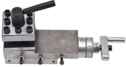 YUKOFE Morsetto per minitornio, design a 2 vie, robusta struttura in ferro grigio, supporto migliorato per il pezzo da lavorare, compatibile con mini torni 0618 e 7 pollici x 10