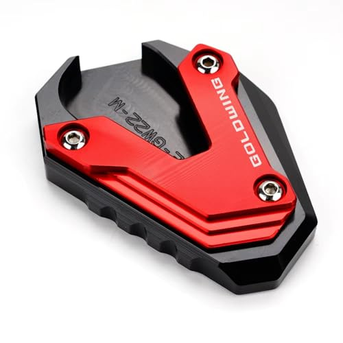 ZESIDIMO Para Goldwing GL1800 2002-2017 y Goldwing GL1800 2018-2023 Extensión Caballete Lateral para Motocicleta Soporte Caballetes (Rojo 2018-2023)