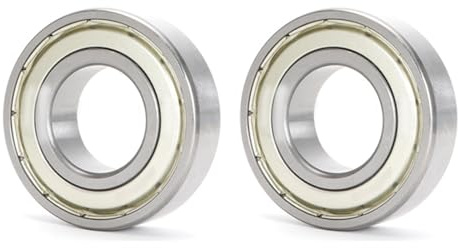 HAISHANG 2 Stück 6007ZZ Kugellager 35mm x 62mm x 14mm,Rillenkugellagern Chromstahl mit Metall Double Shielded Dichtung für Skateboards,Roller,Drehbänke