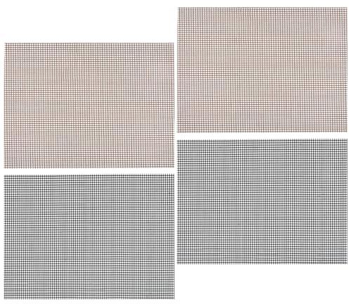Milisten 4 Pièces Tapis de Barbecue Antiadhésif Tapis de Grillage Mesh pour Cuisson BBQ Extérieur Réutilisables et Faciles à Nettoyer Noir