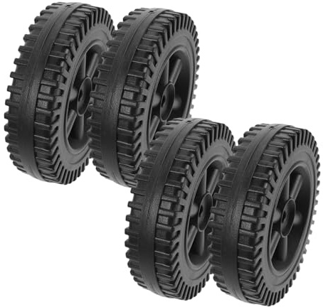 VANZACK 4pcs Blow Molded Grill Wheels Replacement for Bbq Cart Plastic Swivel Wheels with Directional Feet High Wear Resistance for Outdoor Grills and Ovens