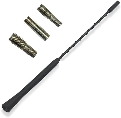 tiyiyok 1 PCS Autoradio Dachantenne, Universal Kfz Dachantenne, Autoantenne Kurz, 23 cm Kurzer Ersatz-Antennenstab mit Leistungsstarker FM/DAB-Empfangsfunktion, Schwarz