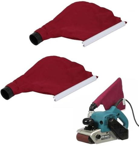 Wodsty Lot de 2 sacs anti-poussière de rechange pour ponceuses à bande Makita 9403 et 9401, rouge et noir