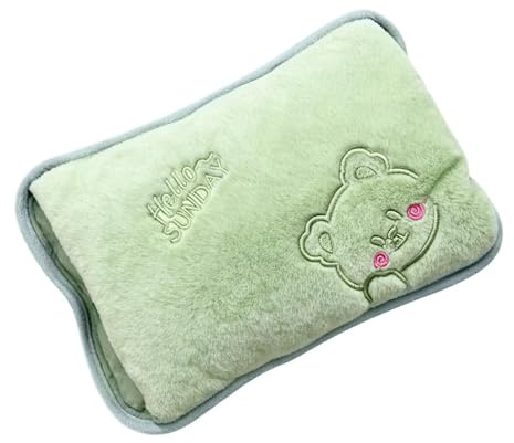 Bottiglia di acqua calda elettrica scaldamani ricaricabile, con rivestimento morbido Zur, Sturdy, applicazione per crampi periodici, muscoli, collo, gambe, vita, utility per interni ed esterni
