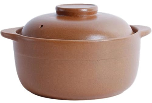 cazuela de cerámica, Cacerola grande de barro con tapa, ideal for cocinar al calor(1600ML)