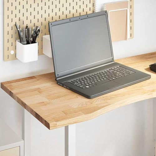 kithwjll Schreibtischplatte aus massivem Eichenholz 100x50x2,5 cm unbehandelt rechteckig vielseitig als Arbeitsplatte oder Tischplatte für Büro und Outdoor geeignet
