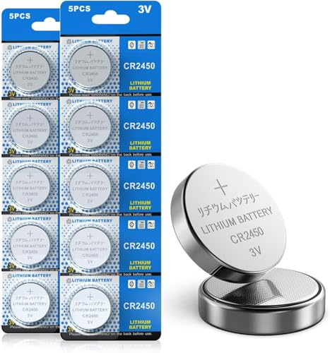 Batterie au Lithium Pile Bouton (CR 2450, Blister de 10 Piles Lithium 3V)