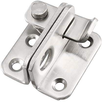 sourcing map Klapptürverschluss 201 Edelstahl 45x40mm silberfarbe