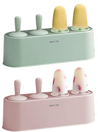 Moldes Helados, Molde de Paletas de Silicona de Grado Alimenticio Moldes para Paletas de Hielo Fáciles de Quitar - Molde de Helado Reutilizable para Niños, Niños Pequeños y Adultos