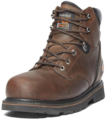 Timberland Pro Men Pit Boss Inch Steel Safety Toe Industrial Work Shoe BROWN 45.5