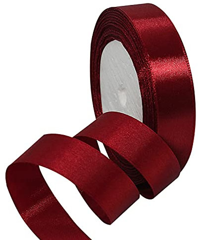 Tomedeks 22m Satinband 2CM Breite Schleifenband Geschenkband Dekoband Weihnachten Hochzeit，Hochzeits- und Geburtstagsstoffband, Geschenkband