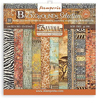 Stamperia Savana Background Paper Pad 30x30, 12 x 12