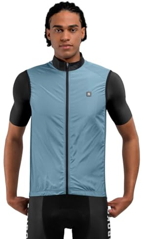 SIROKO - Vindtät Cykelväst Siroko V1 Manghen - XS - Stålblå