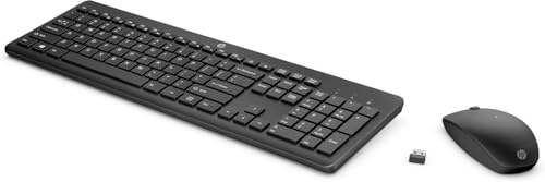 HP Sparepart Wireless Keyboard Mouse NL 230, Full-Size (100%), RF, W126262580 (230, Full-Size (100%), RF Wireless, Mechanical, QWERTY, Black, Mouse Included)