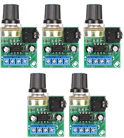 5PCS -Verstärkerplatine, LM386 Audio-Verstärkerplatine, DC 3V Bis 12V Digitaler Stereo-Leistungsverstärker, 0,5W Bis 10W Leistung, für Lautsprecher-Soundsystem DIY