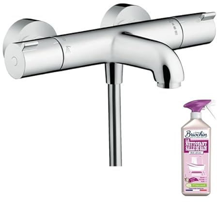 Mitigeur bain douche thermostatique HANSGROHE Ecostat 1001 CL chromé + nettoyant Briochin