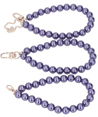 MISNODE 3 Pièces Bracelet de Perles Brillant Processus de Polissage Exquis Perles Brins Porte-clés Ornement Bijoux Accessoires Breloques Pendentif Chaîne pour étui de(H44 Violet Gentiane)