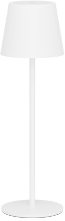Klighten LED Dimmerabile Bianco Lampada da Scrivania senza fili, Ricaricabile Interni/Esterni Lampada da tavolo a batteria con USB-C, Luce calda 3000K, Alluminio, Impermeabile IP54
