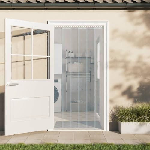 ZEYUAN Türvorhang Transparent 300x2,6 mm 10 m PVC, Türvorhang Kälteschutz, Thermofolie Fenster, Kälteschutzvorhang, Thermo Vorhänge Gegen Kälte, Wärmeschutzvorhang Tür 153859