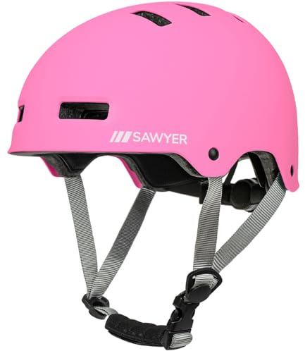 Sawyer Bikes - Casco Deportivo Ajustable (Rosa, S)