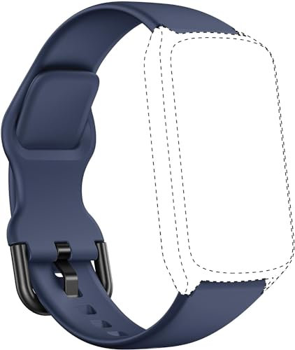 Amzhero Smart Watch Bands, 16MM Replacement Straps Band for D26 Smart Watch Fitness Tracker, Soft Silicone Sport Strap Blue