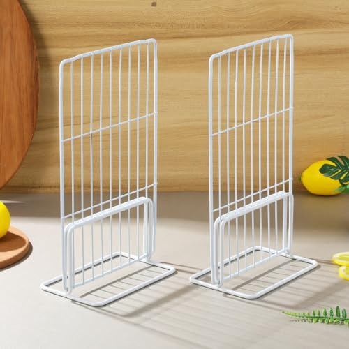 Alipis Iron Freezer Partition Freezer Divider Wire Divider Stand up Freezer Separator Shelf Divider Freezer Storage Rack Freezer Baskets 2PCS (White)