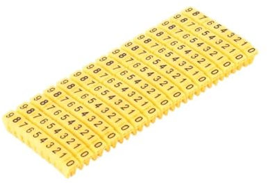 AMEEDA Repere Fil Electrique Lot de 100/150 marqueurs de câbles Jaunes de Type C for câbles réseau de 2 à 8 mm(M-0(1.5mm) 150PCS)