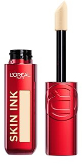 L'Oreal Paris Infaillible Skin Ink, Foundcealer, Deckend wie eine Foundation, Leicht wie ein Concealer, bis zu 48H semi-permanentes Make Up, Wasserfest, Schweißfest, Kein Abfärben, Light Warm 40