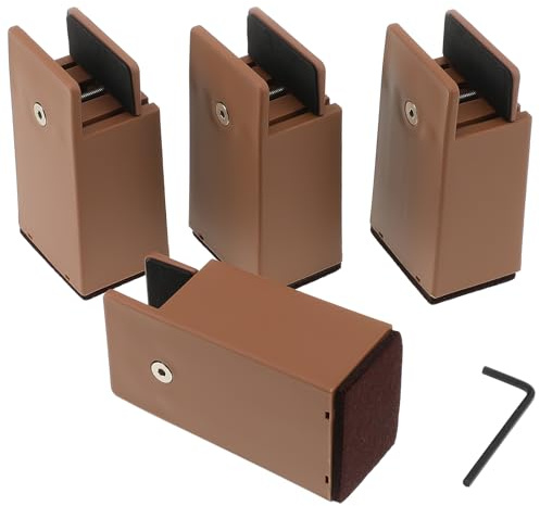 Cabilock Möbelbeine, Tischbeine, Verlängerung, Sofa-Beine, Erhöhung, Couchbeine, Höhe 9,9 cm, Breite verstellbarer Durchmesser 0 cm ~ 3,4 cm, Ersatzbeine für Sessel, Tisch, Kommode, 4 Stück