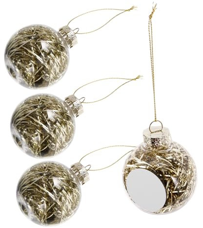 HYTROVE Weihnachtskugeln Befüllbares Ornament-Set Glühbirnen Weihnachtsschmuck Dekoration Für Baum Und Party