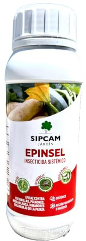 Epinsel - Sipcam. Insecticida sistemico de amplio aspectro a base de Acetampird 0.5%. Contra pulgon, mosca blanca y escarabajos (500ml)