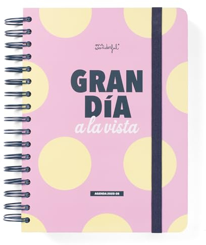 Mr.Wonderful - Agenda Escolar Wonder 2025-26 Diaria - Agenda Escolar con Organización Daria - Gran día a la vista