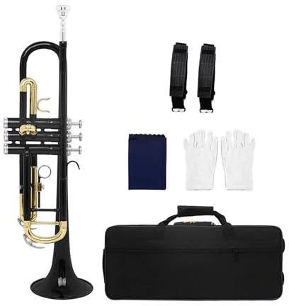 Trompete Bb Standard-Messing-Trompetenset professionelles Musikinstrument geeignet für Anfänger