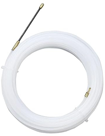 Tensor Tendeur de câble en nylon de 4 mm de diamètre et 10 m de long, blanc, idéal pour maintenir et organiser les câbles en intérieur