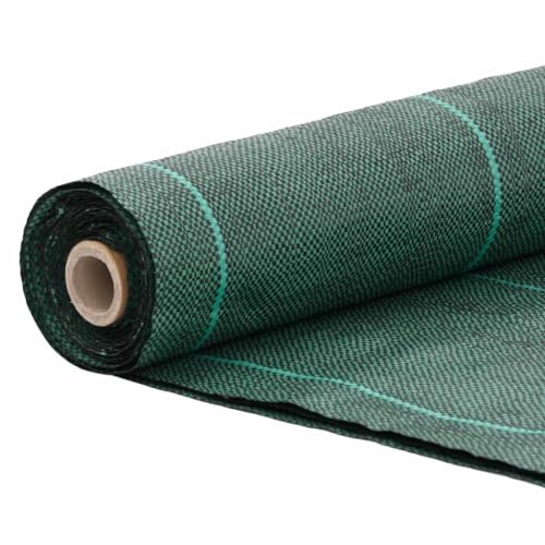 Tomostar Toile de Paillage, Géotextile de Paillage Contre Les Mauvais Herbes Toile Bâche Anti Mauvaises Herbes Vert 4x10 m PP