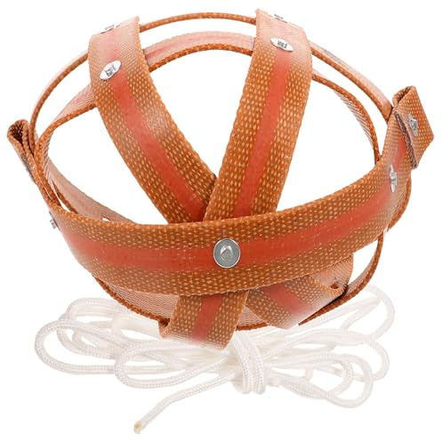 UPKOCH Muselière pour Chevaux et Boeufs en Cuir Moyen Cordon Nylon 3 M pour Ferme et Ranch, Buccal Anti-morsure , Protection Bouche Solide et Pratique