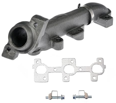 Hkfgdjdl Colector de escape, juego de colector de escape derecho con junta, pernos, tuerca para 2004-2010 3.7L 674416, 53032418AD 53032418AC
